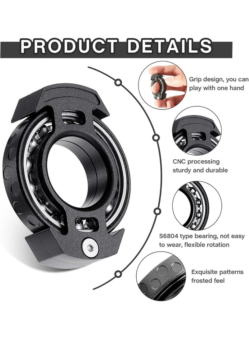 Metal  Relief Toys  Hand Toys Bearings Stress Reduction Anxiety Metal Focus Finger Coin Hand Toy for Adults Relieving Stress Boredom Autism(Black) ﻿ - Image 4